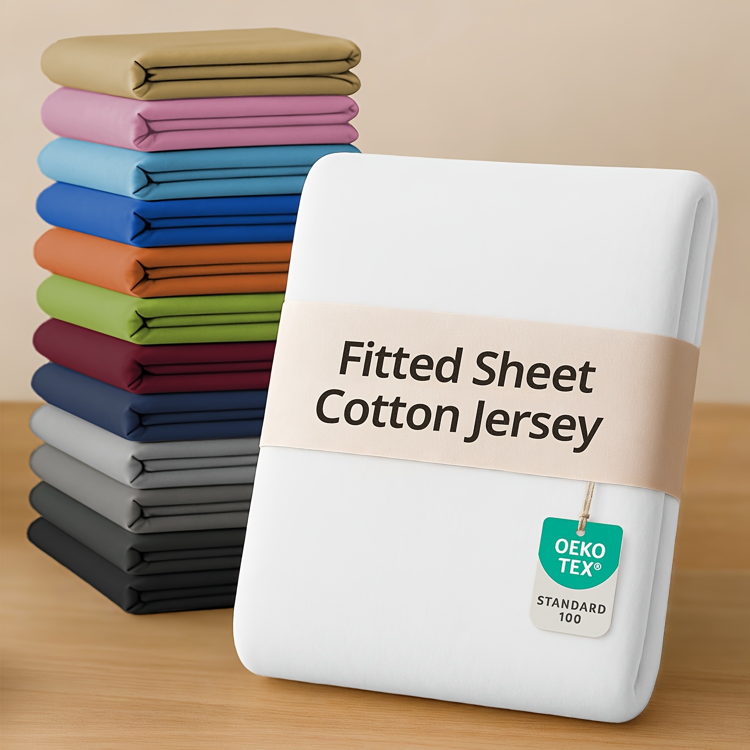 Image of 1pc Bamboo Cotton Fitted Sheet, Children Fitted Sheet, Soft Mattress Cover, Breathable Bed Sheet, Machine Washable Bed Linen For Bedroom, & School Random Color