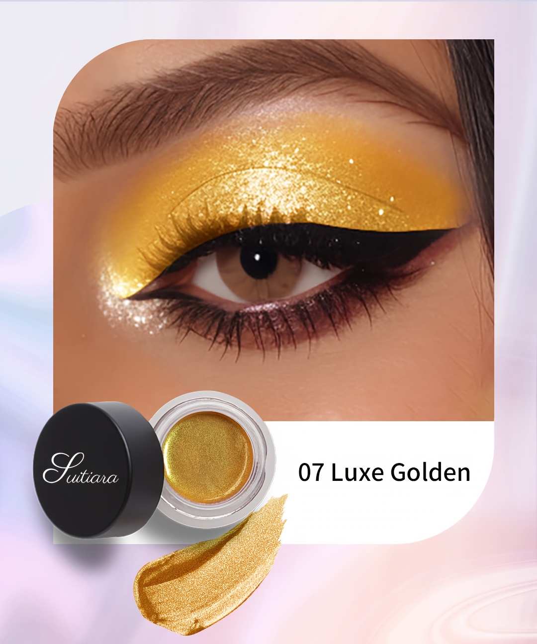 1pc Rose Bronze Galactic Glimmer Gel Eyeshadow | Enchanting Sparkling Jelly Texture, Long-lasting, Waterproof, and Easy to Apply | Bewitching Single-Color High-Shine, Non-Caking, Smooth Application, High-Shine Women'S Makeup, Perfect for Christmas