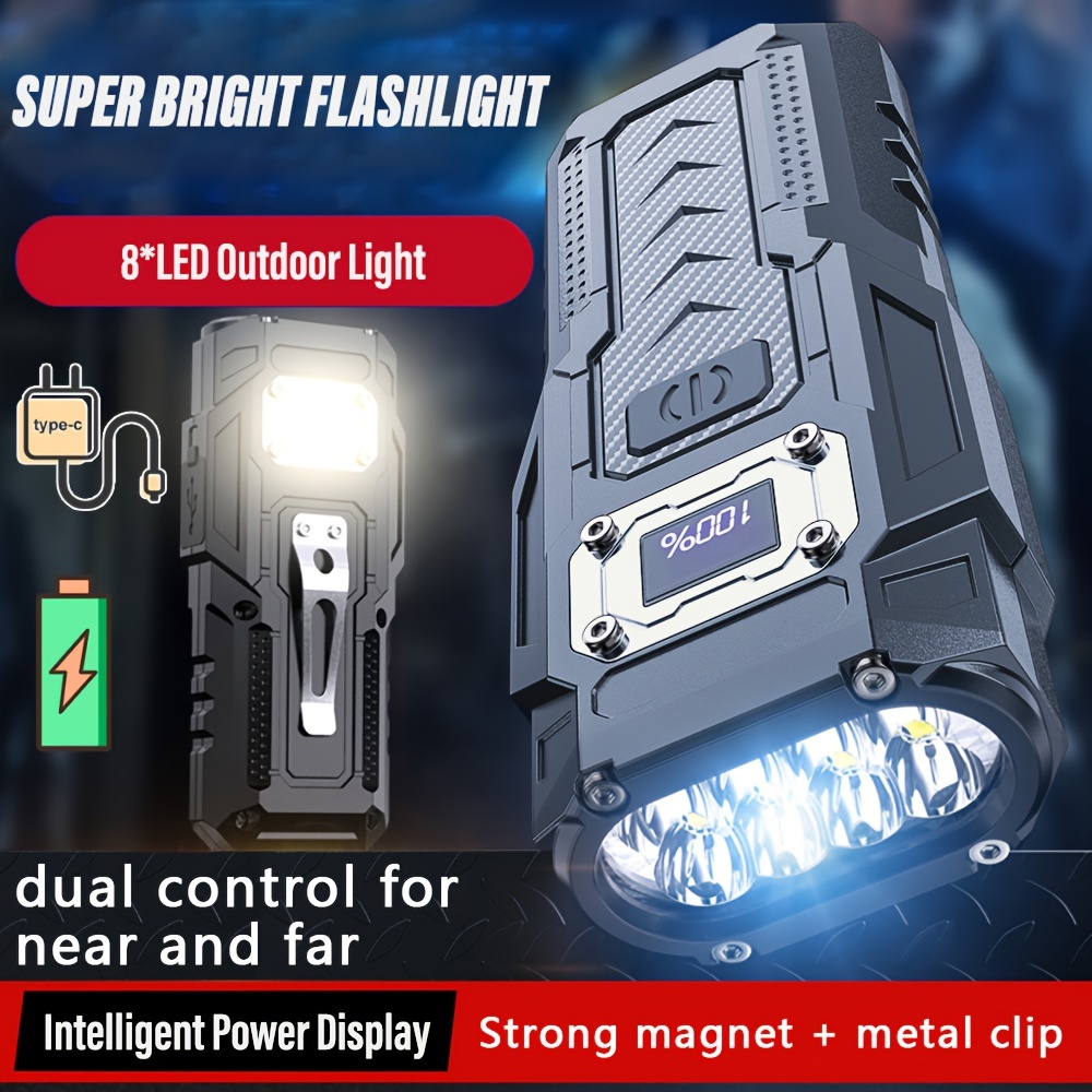 

Super Led , Rechargeable , Portable , , Cob , 8 Led Lights, Display , And Bottom , Suitable For , , , , Etc