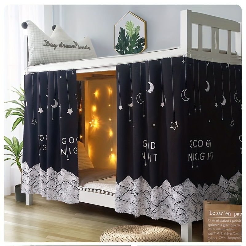 

Cartoon Privacy Bed , Star Divider, Lightweight Blackout Drapes, Machine Washable, Knitted Polyester Fabric, With No Bracket Required For Home, Dorm, Or Student Beds