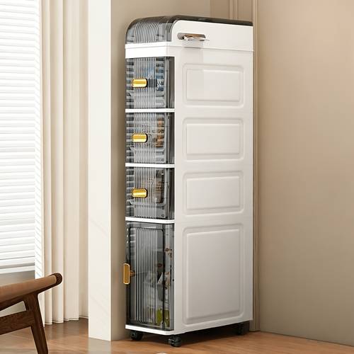 1pc bathroom cabinet restroom storage cabinet shelf toilet side floor standing multi functional lidded storage box