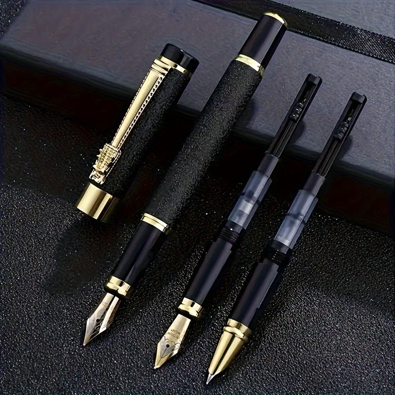 

3pcs Pen Set Box, Ergonomic Metal Writing Pens Click-off Cap, For And Use