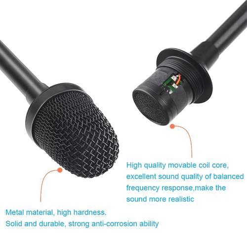 professional dj microphone metal dynamic gooseneck microphone adjustable mic with xlr for bar dj stage performance singing speech video conference