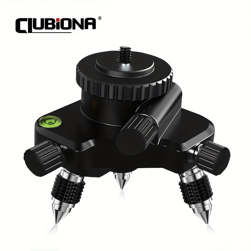 

1pc Clubiona Lines Laser Level, Metal Base, 360-degree Rotating Adjustment Bracket, Suitable For 1/4 Or 5/8 Inch Interface Laser Measurement Tools