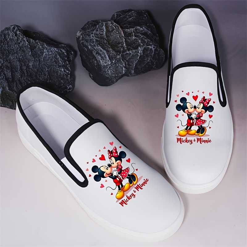 mouse loafers cute cartoon print comfortable flat slip on shoes for walking camping and outdoor activities perfect gift for family   casual loafers stylish loafers lightweight footwear details 2