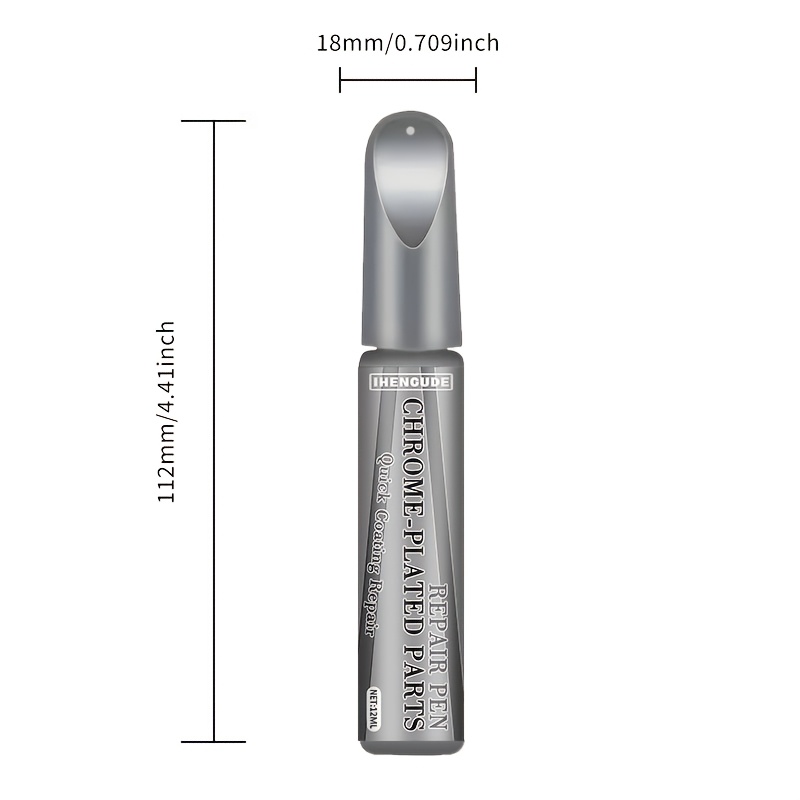 TEMU Chrome Repair Pen  Surface Scratch Repair Suitable For Automotive Chrome Parts Wheel Hubs Signs Door Handles And Other Metal Parts