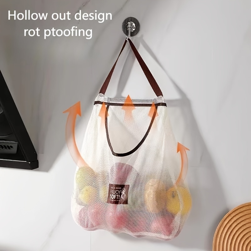 1 large multi functional mesh storage bag wall mounted hand carry portable breathable Product details 3