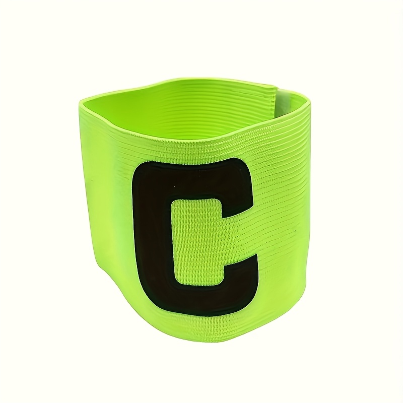 TEMU 1 bracciale da capitano, distintivo da braccio per partite di calcio, distintivo elastico magico con