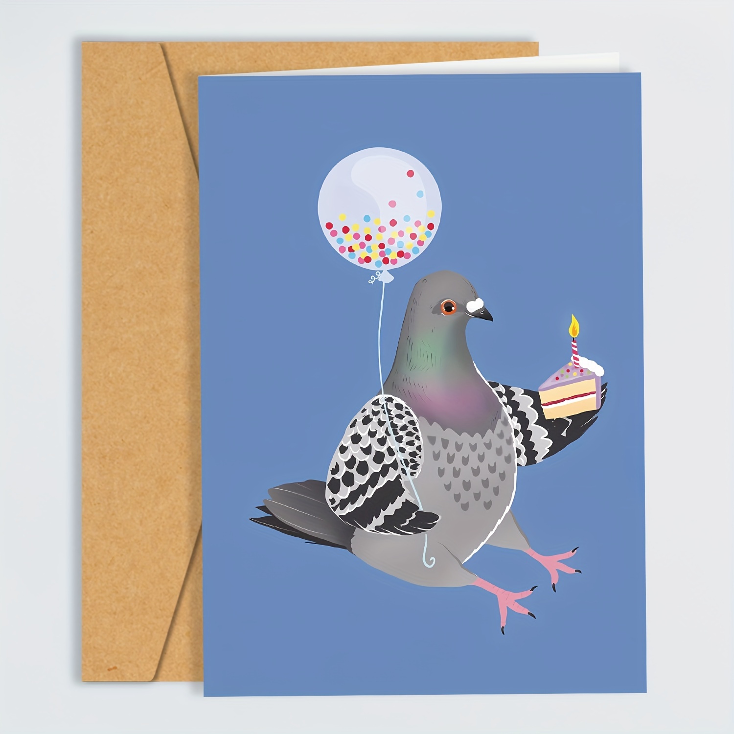 

1pc, Hilarious Birthday Cards For Him Her - Men Women - ' Party' - Bird Animal Streets