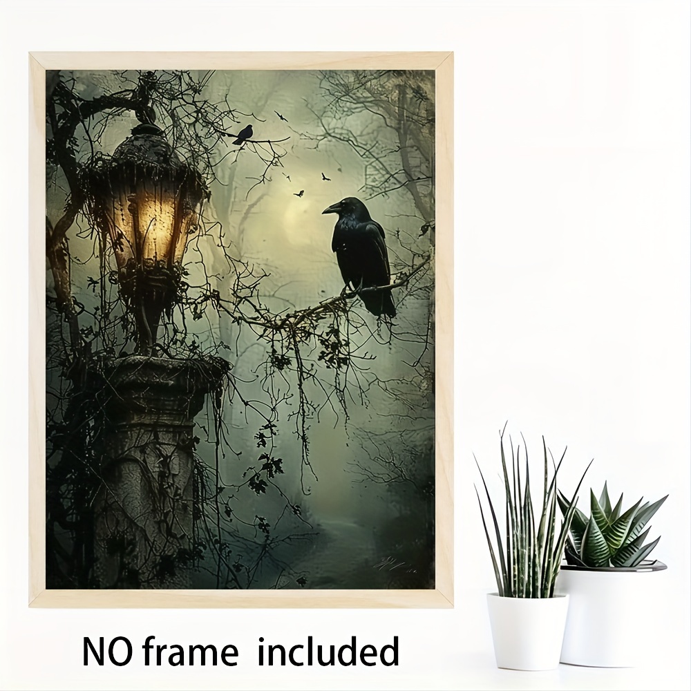 

Gothic And Lantern Canvas Print, Frameless Modern Oil Painting Style Wall Art, Home And Office Decor, Abstract Poster For Living Room Bedroom Pub Bar - 11.8x15.7 Inch