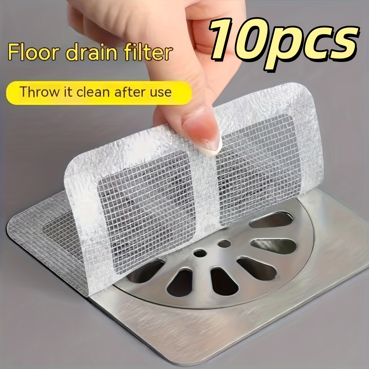 TEMU 10pcs Disposable Drain Filters - Hair Catchers And Plugs For Bathroom And Kitchen Sinks, Essential Bathroom Additions, Christmas/halloween Gift