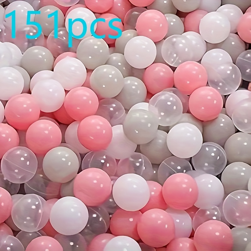 Image of 151pcs Toys - 5.5cm/2.17in Soft & Pe Plastic, Safe & Non-toxic, Pastel Mixed Color - Ideal For Birthday Parties, Pool Games, And Ball Pits, Pool Toy| Design|soft Texture