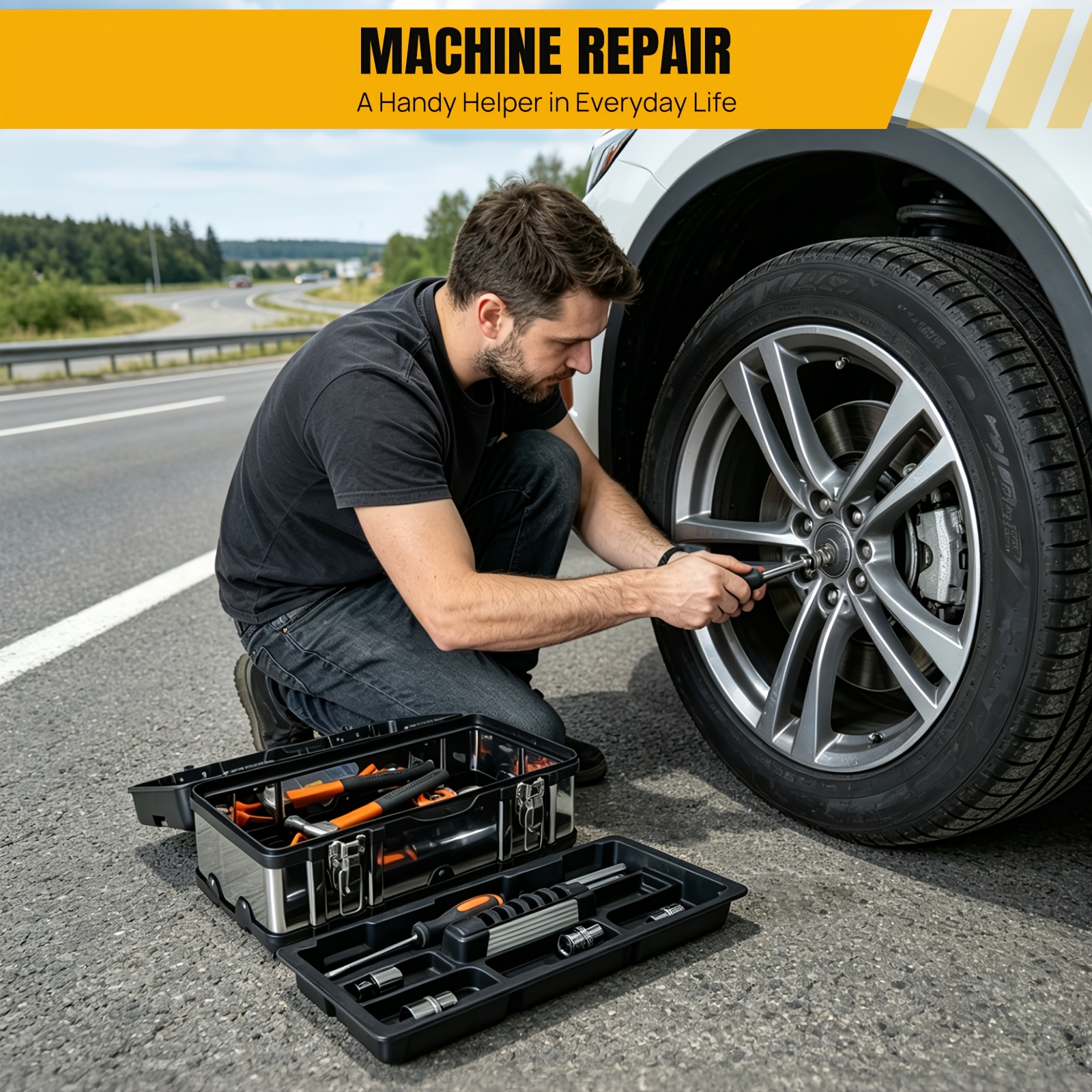 Double-Layer Portable Toolbox for Tool Storage