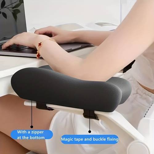 1 2 pack polyester silky armrest cushion office computer chair gaming chair elbow support pad