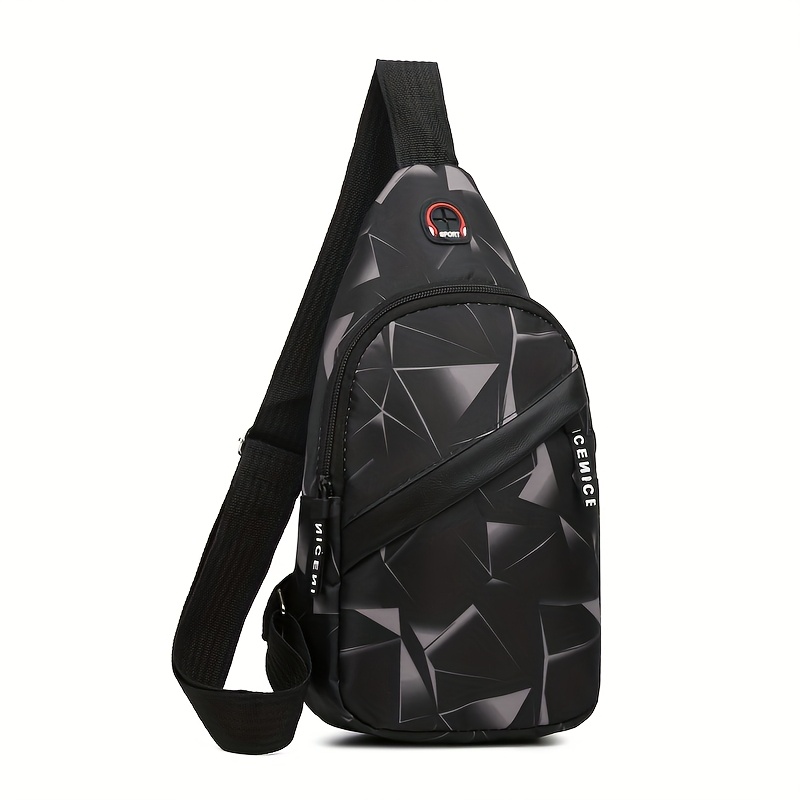 TEMU Bolso de de capa con cremallera y gran capacidad, bolso de pecho moderno, bolso cruzado deportivo para exteriores, mochila casual para