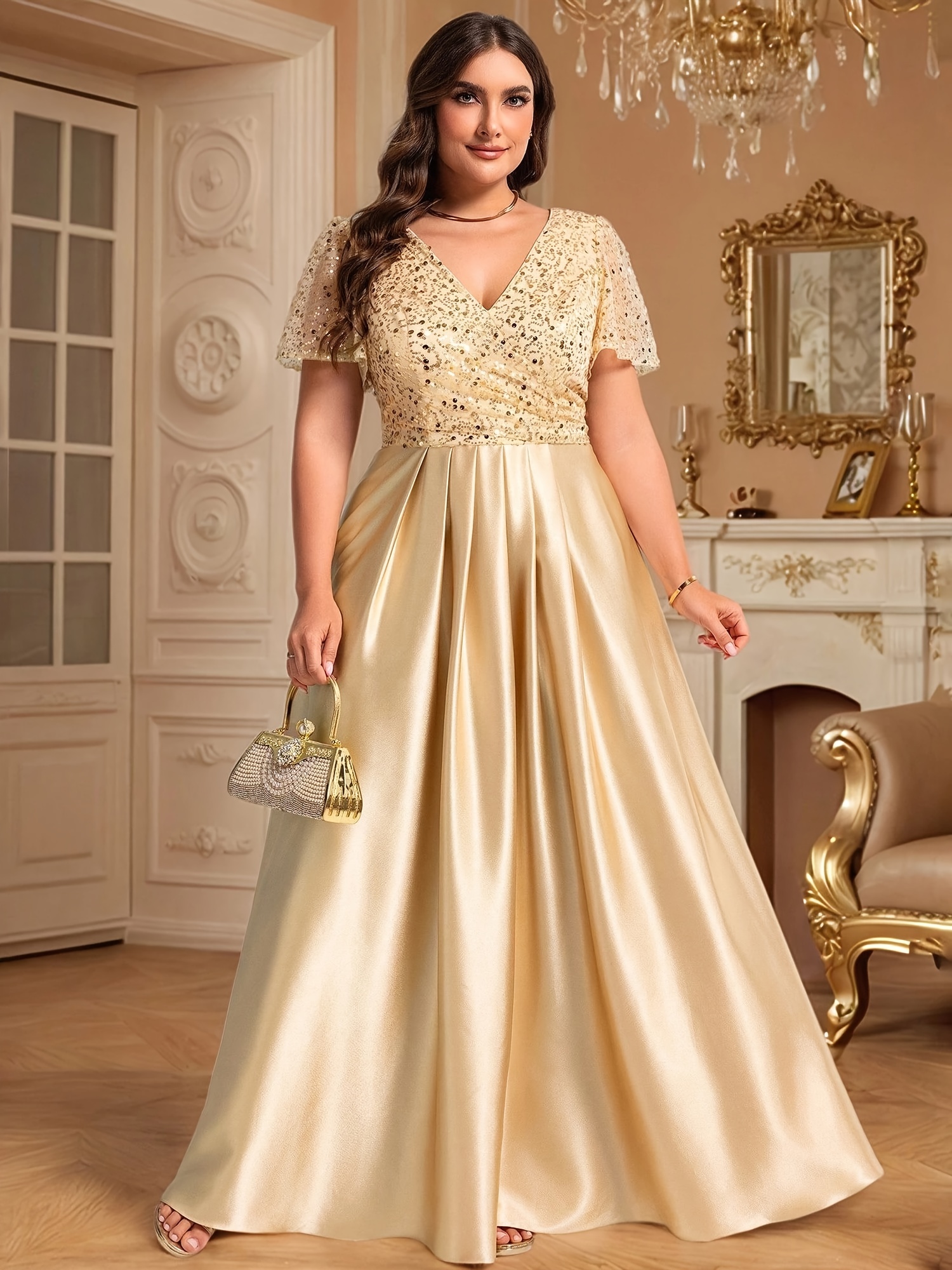 plus size gold sequin party dress - Plus Size Take Offline Forever US26