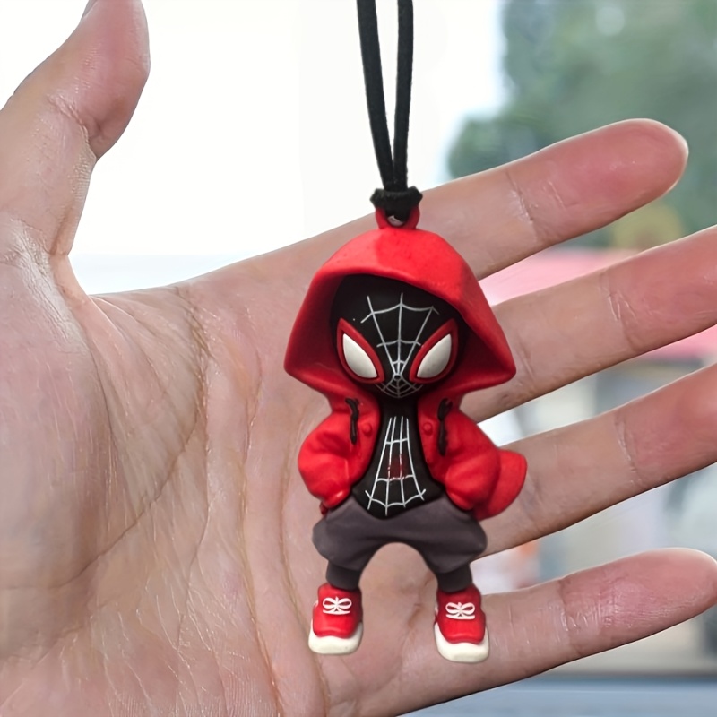 Image of 1pcmarvel -man Car Rearview Mirror Ornament, An Ideal Vehicle Decoration For Men And Women. It Serves As A Perfect Christmas Gift, Festive Decoration, Automotive Accessory, And Car Interior Decor