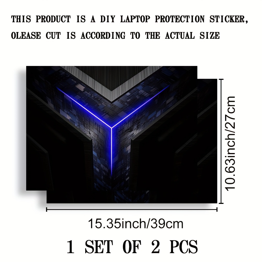 TEMU 2pcs Luminous Laptop Sleeve And Protective Case - Scratch-resistant, Non-slip Grip, Luminous Edges, Suitable For Tech Devices, Motorcycles,