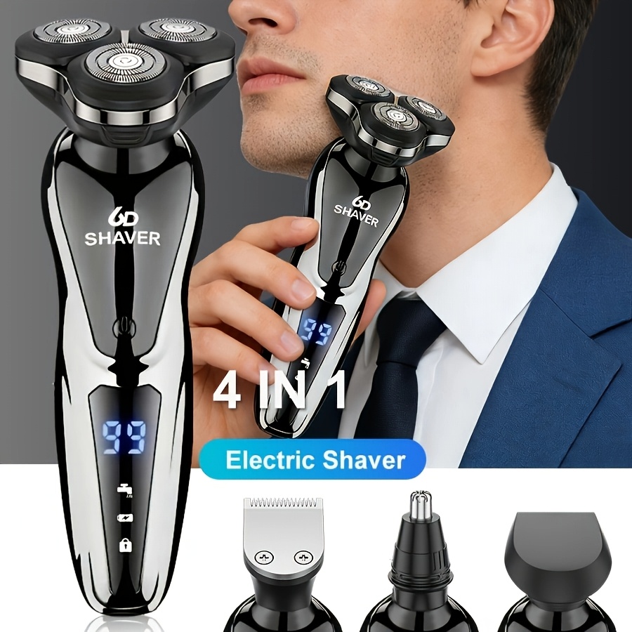 mens electric shaver 4 in 1 multifunctional shaver for shaving haircutting trimming and nose hair trimmer usb charging holiday gift for men Product details 1