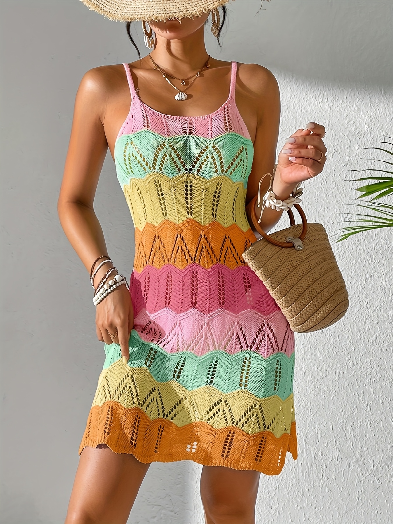 green emerald velvet dress Pink Crochet Dress for Women