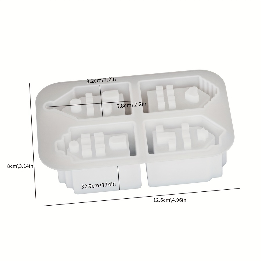 E-shop DIY-Tonformen-Set für Epoxidharz (4 Stk.) mit Osterherz, , kleinem , hohles -Gips-Zementform, hohler Mini--Kerzenhalter, -Ornamentform