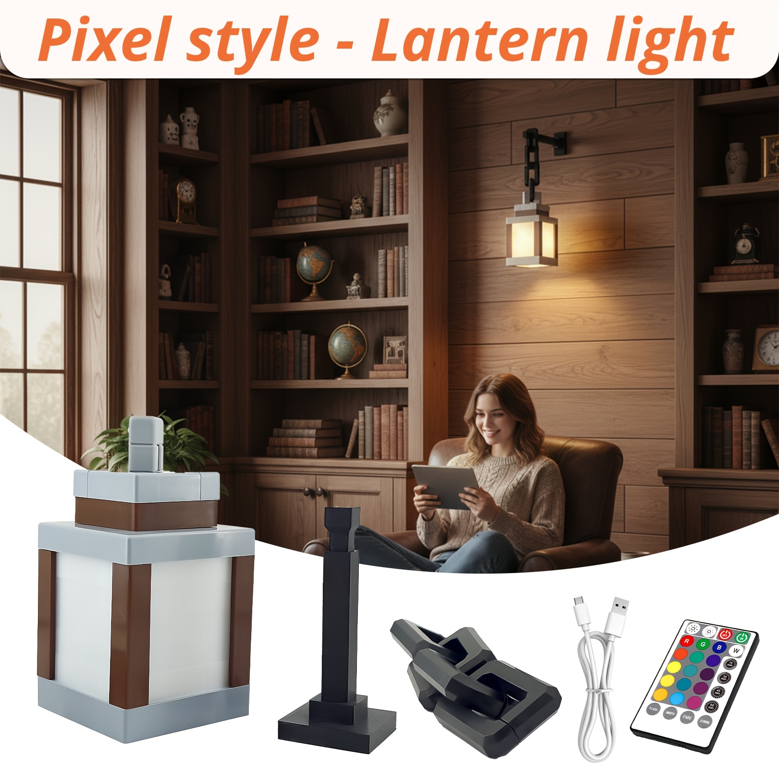 Smart Pixel Lamp with 16 Colors and Remote Control