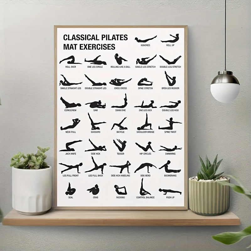 1pc frameless pilates exercise chart poster informative Temu Sweden