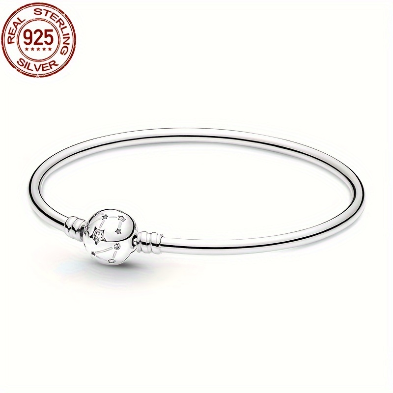 

1 Pc 925 Silver Milky Way Constellation Beaded Charms Bracelets Hypoallergenic Jewelry Elegant Leisure Style Gifts For Women