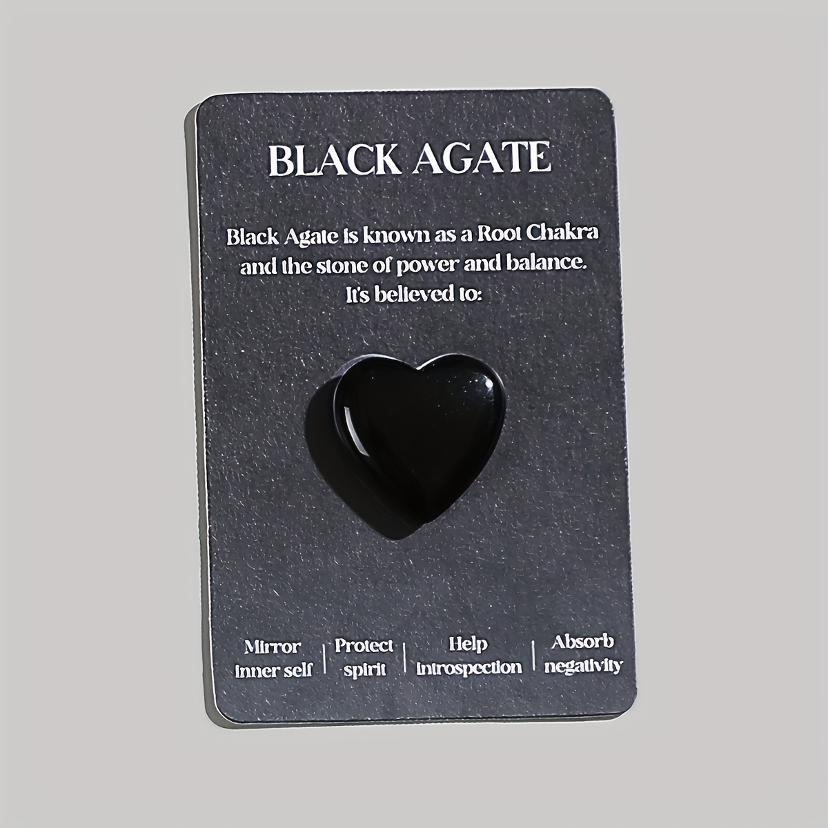 Natural Clear Quartz Crystal Heart Stone with Card