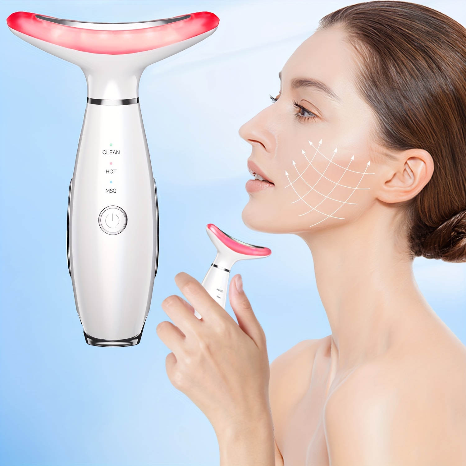 

3 In 1 Portable Electric Facial Massager, Facial Skincare Massager, Household Spa Skincare Equipment, Neck And Facial Beauty Equipment