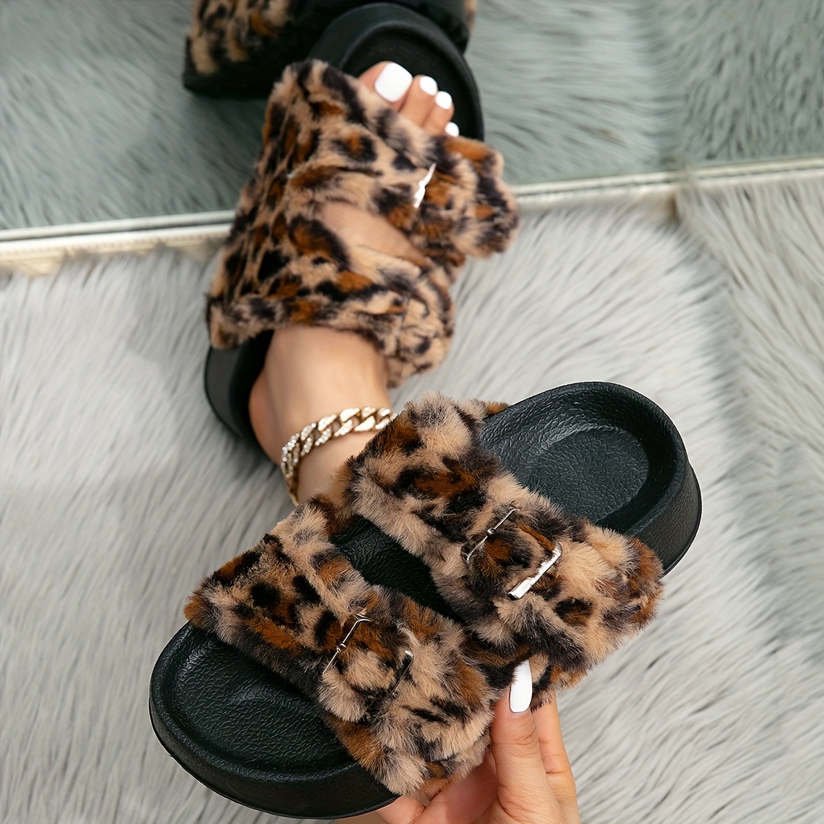 spring outdoor womens thick soled leopard - Temu