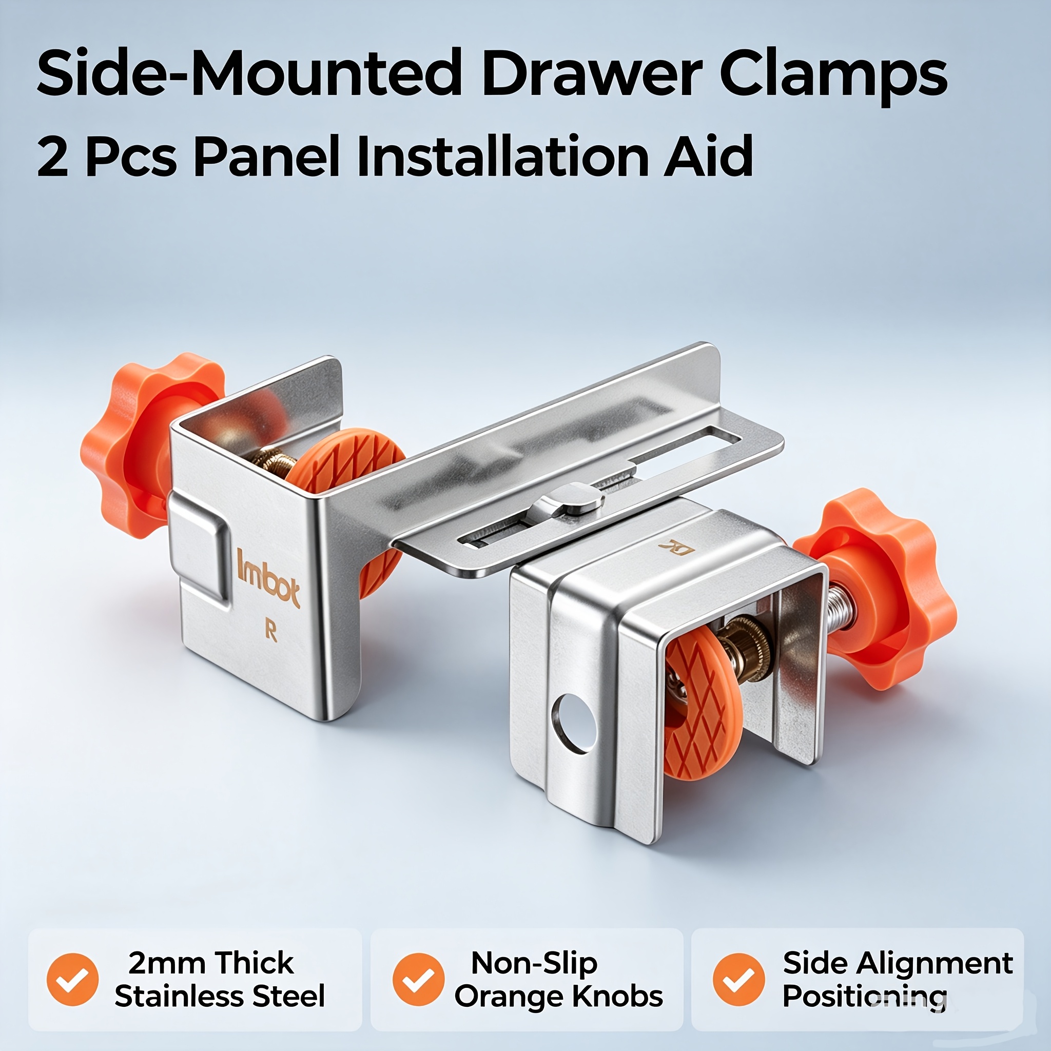 TEMU Stainless Steel Side Drawer Clip Auxiliary Inner And Adjustable Stainless Steel Angle Clip Set Right Angle Clip Woodworking Clip Suitable For