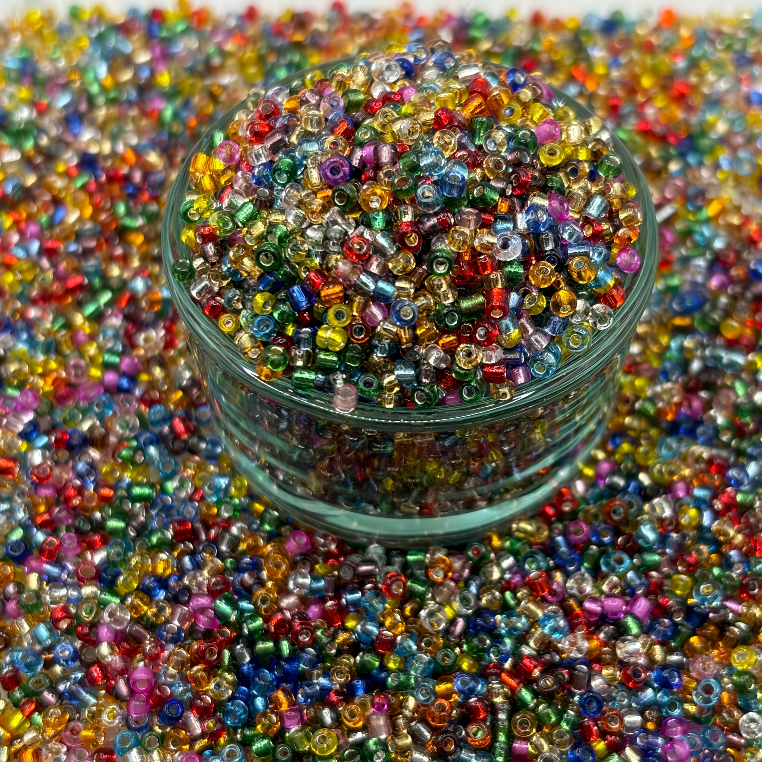 TEMU 4999 Perles de Verre Colorées 2Mm - Perles Rondes Uniformes de Haute Qualité Faites Main pour la Fabrication de Bijoux, Bracelets de Style