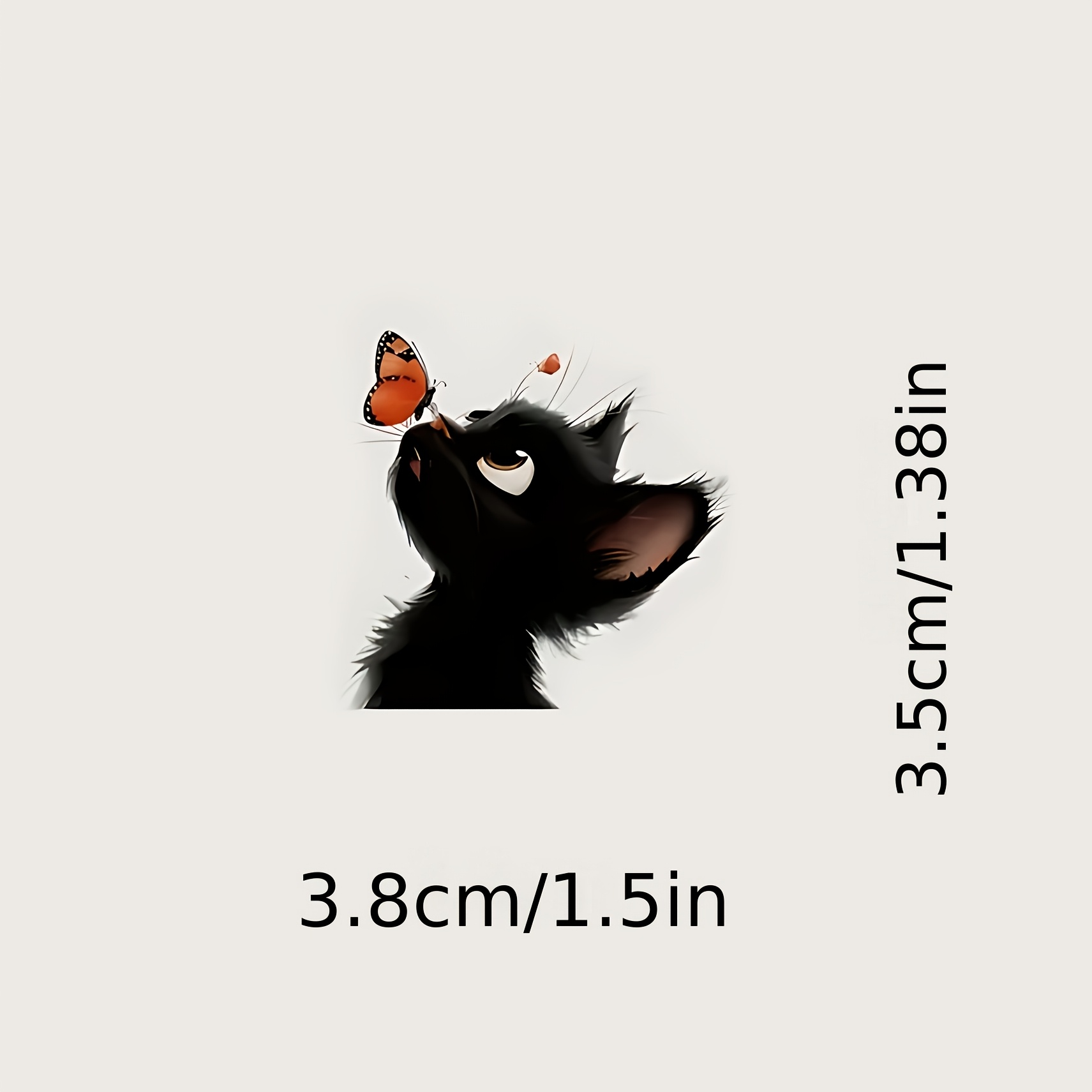 Cute Stickers Cat And Car Decals - Animal Theme Rearview Mirror Decals - Suitable For Cars, Motorcycles, Computers