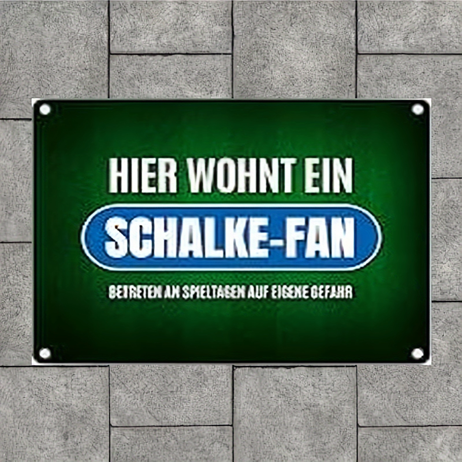 

Wohnt Ein -fan Metal Sign, 1 Pcs, Pre-drilled, Weatherproof, Gauge Steel Football Club Fan Decor, Universal For All