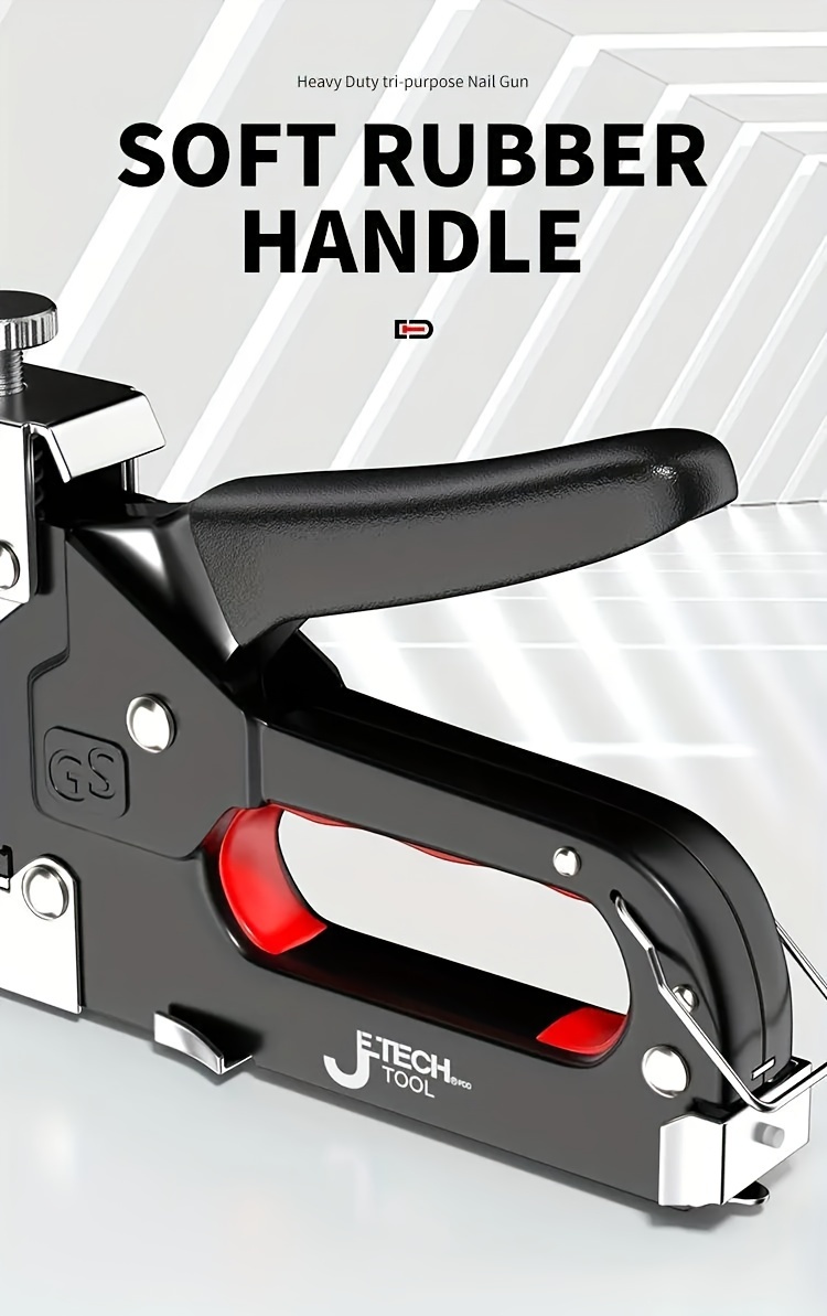 1pc 4 in 1 heavy duty stapler for diy home decor furniture wood frame stapler multi tool hand nail gun bandage pliers four piece set art supplies outdoor camping details 9