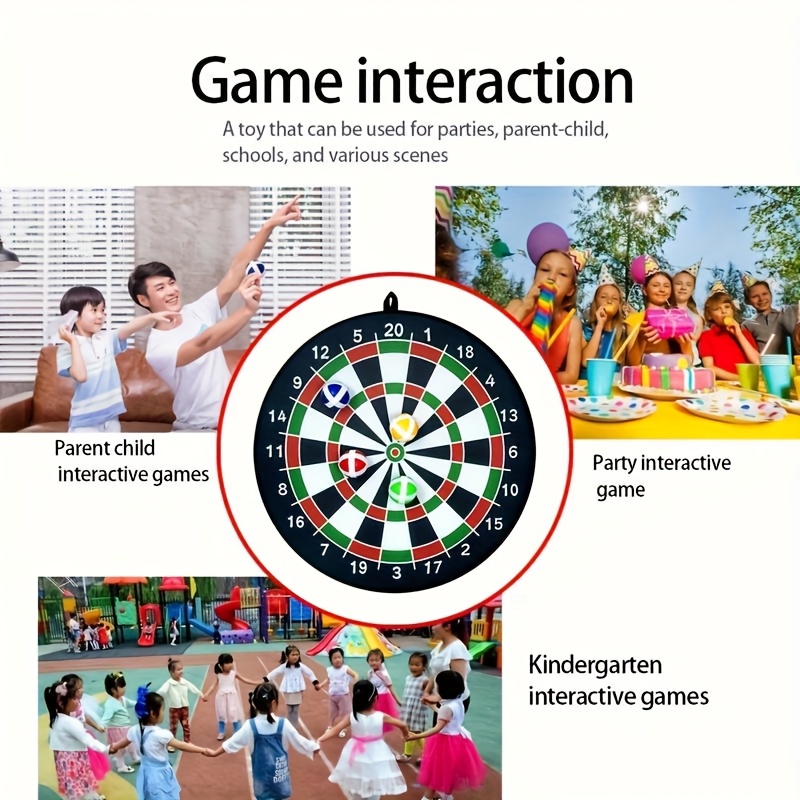 Kids Sticky Dart Board Game with 24 Sticky Balls