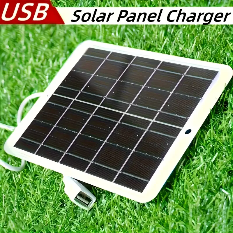 1pc portable solar charger lightweight and convenient can charge mobile phones flashlights sports cameras small fans and other devices Product details 3