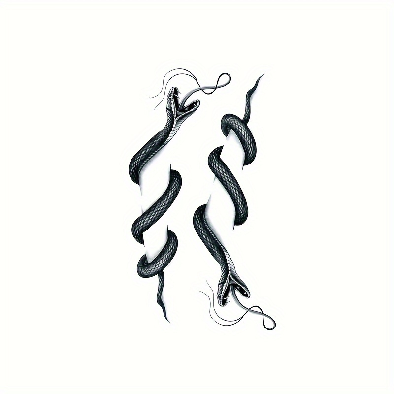 1pc simple dark death   waterproof temporary tattoo stickers black pattern for hand finger arm women men details 4