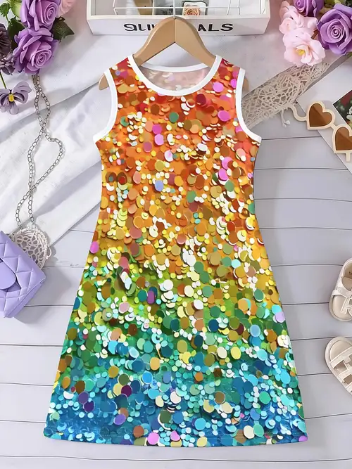 neon girls dress neon dress for girls Unicorn Sequin Baby Doll Dress 16- Girls -parroquiadesanalbertomagno.com