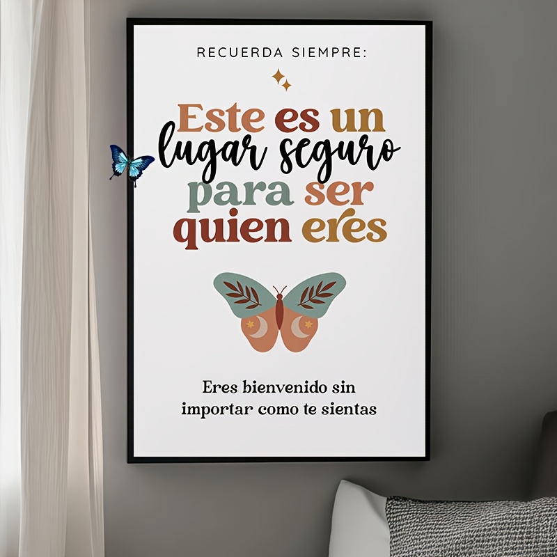 TEMU Póster 2D, 2D , sin en español e inglés para espacios seguros, diseñado para orientadores escolares, psicólogos, terapeutas, trabajadores