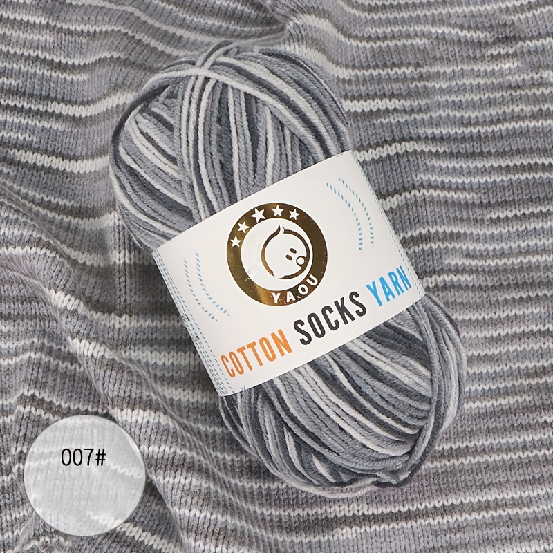 Image of 1pc Of Gradient Soft And Yarn, Hand Woven Yarn, 80% Acrylic 20% Cotton, Suitable For Weaving Sweaters, Scarves, Socks, And Gloves With Gradient Warm And Soft Yarn (50g Per Piece)