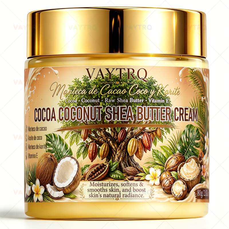 Image of Shea Body Butter Moisturizes And Nourishes, Leaving And Smooth. Suitable For Dry, Rough, And . 80g/2.82oz. Non-greasy And Easily Absorbed.