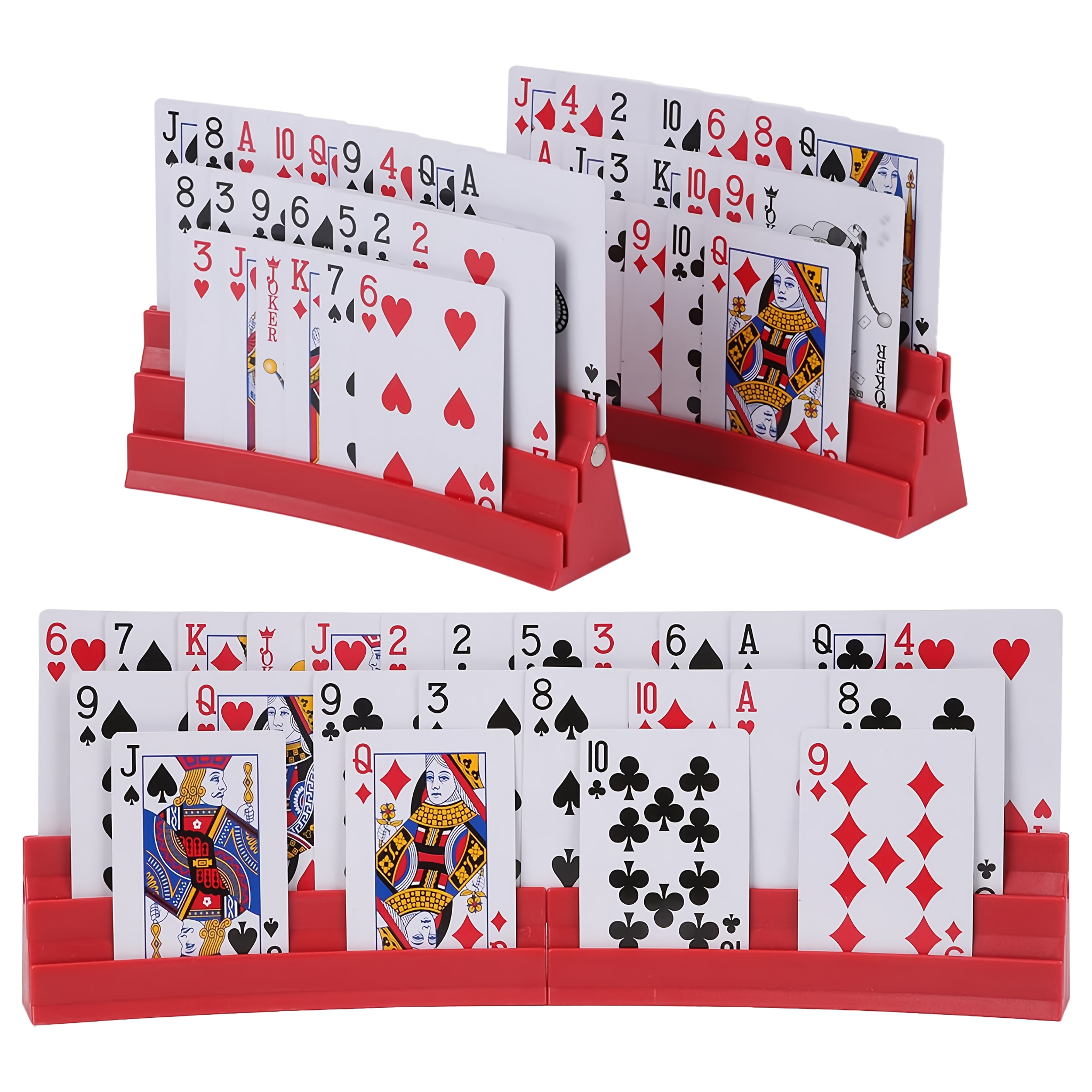 E-shop 2 Stück/1 Set, Kartenhalter ohne Karte erforderlich, erweiterbarer und upgradbarer dreilagiger Kartenhalter aus Kunststoff, Halloween,