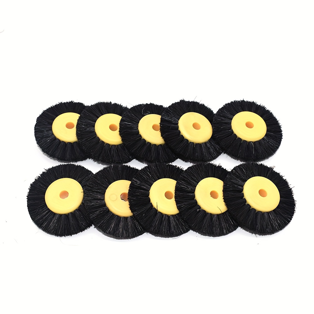 TEMU 10 pezzi/set Spazzola per lucidatura e pulizia con setole da 55 mm per gioielli e artigianato, setole dure e morbide color marrone