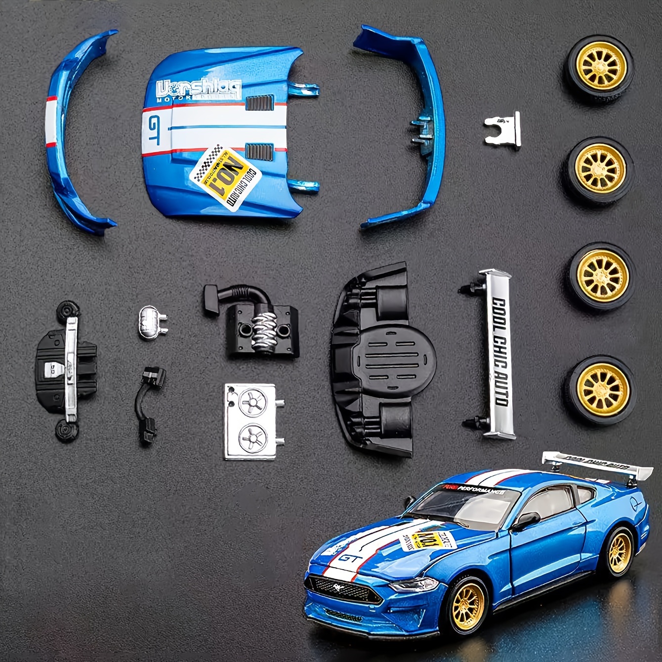 Image of A Box Of Cca1:42 2018 Car Model That With Features, Including And Interchangeable Parts, Perfect For Collectors And As A Toy Gift For Halloween And Christmas