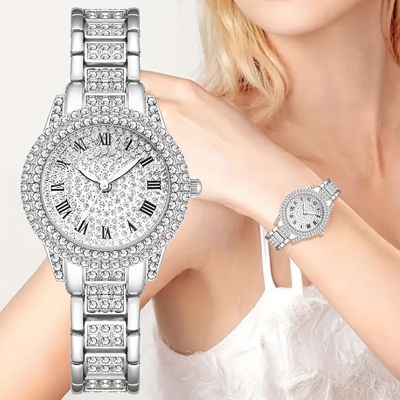 6pcs Luxury Versatile Women's Quartz Watch + Elegant Jewelry Set