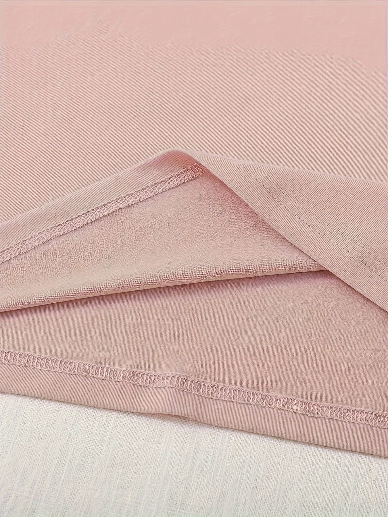 Solid Color Crew Neck T-Shirt, Casual Short Sleeve T-Shirt for Spring & Summer, Women's Clothing