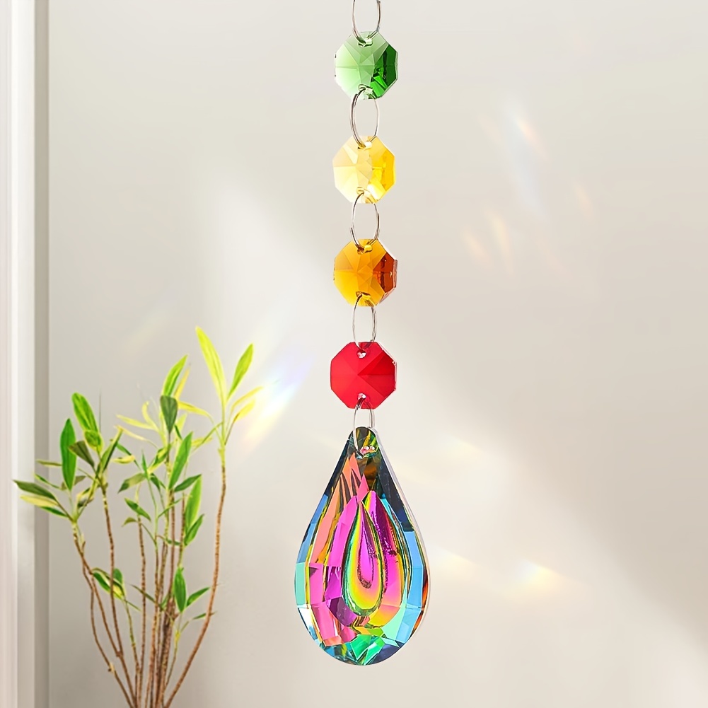 Glass suncatcher, Stained glass, Garden outlets decor, Window decor, Home decoration, Windchime, Feng Shui decor,