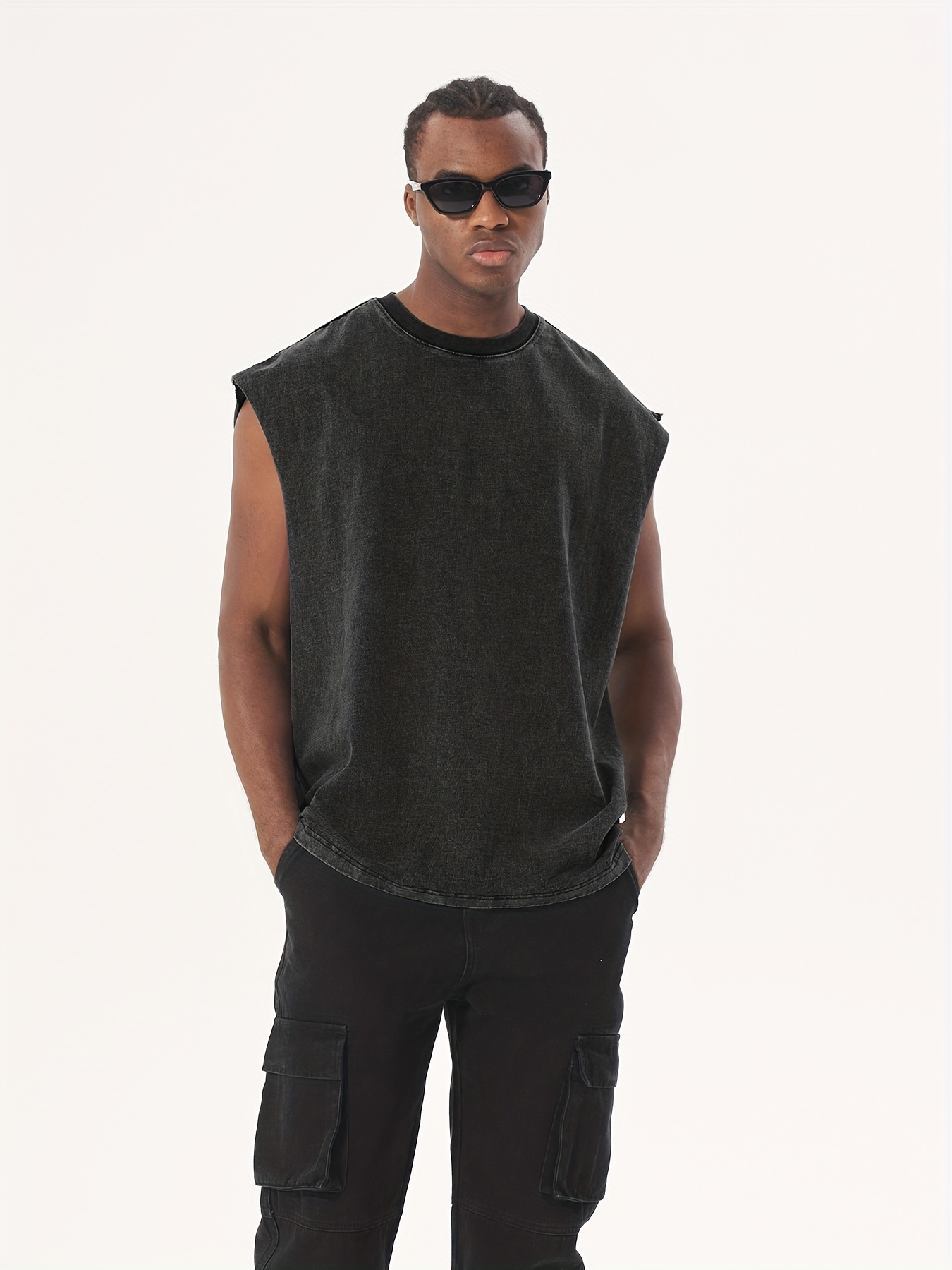 camiseta sin holgada 100% algodón hombre camiseta Temu Guatemala